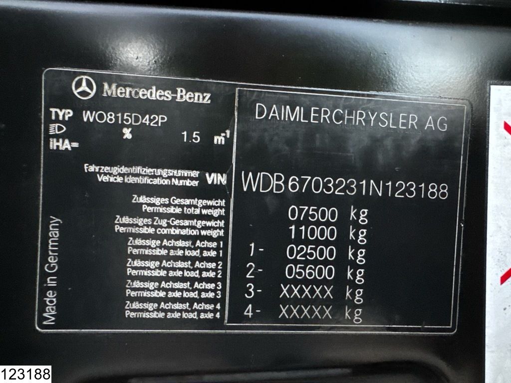 Mercedes 815 Manual transmission, Steel suspension