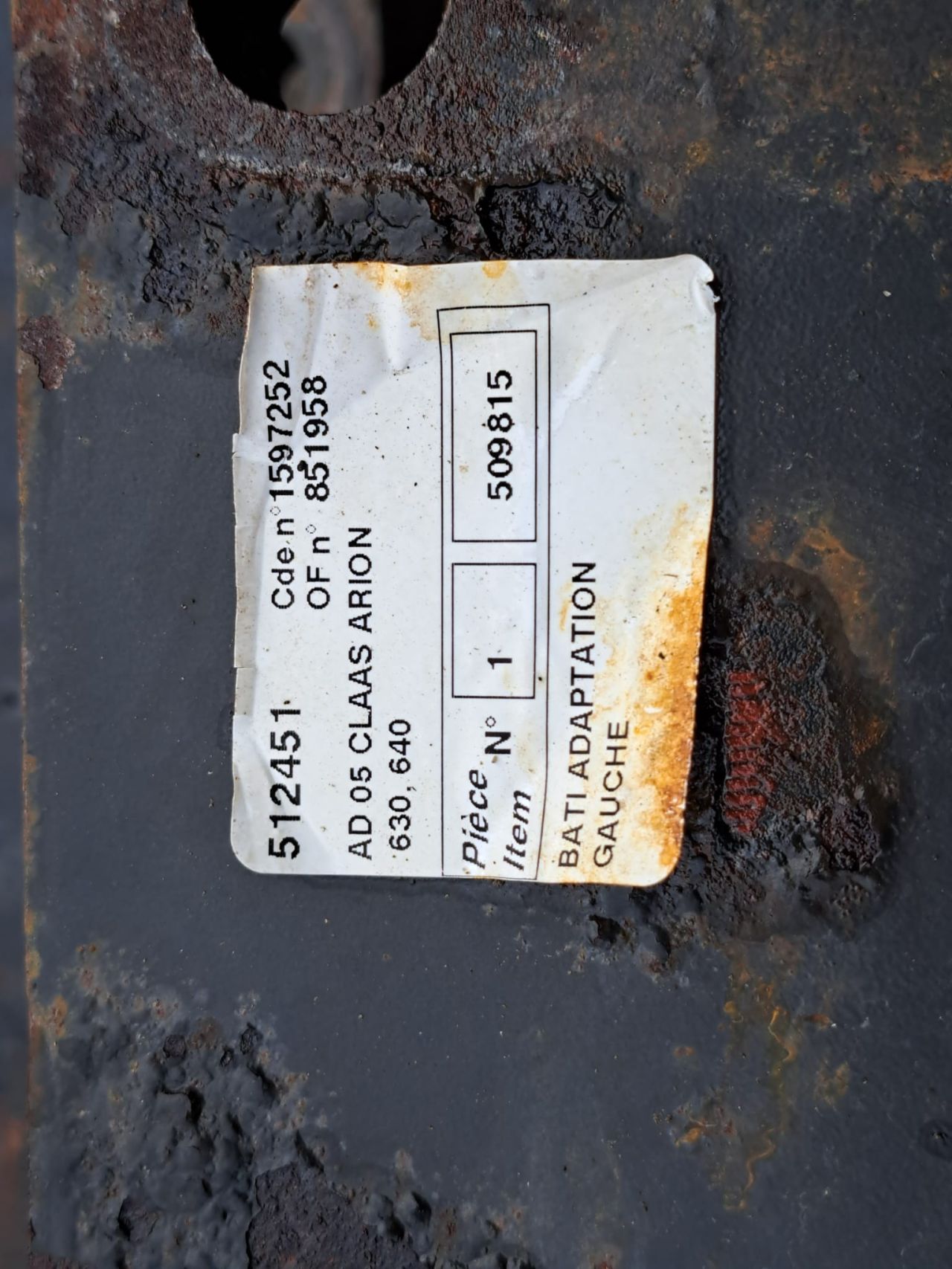 Claas Arion 600 voorlader steunen set