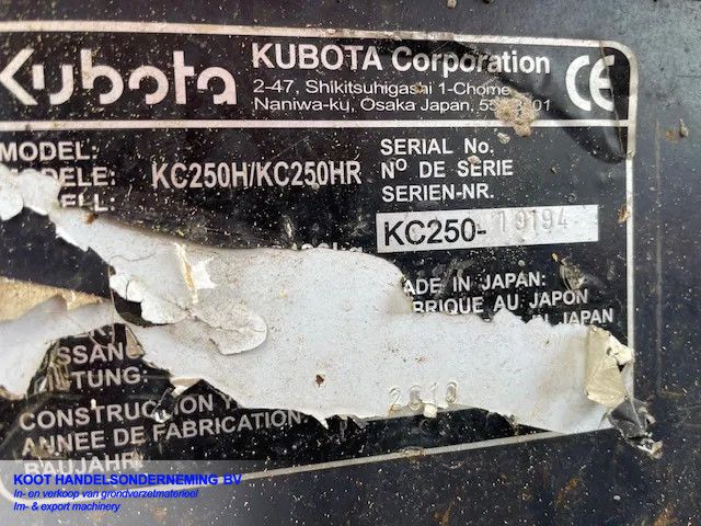 Kubota KC 250 (TOP) Kubota/Canycom s25Rupsdumper-Trackdumper-Raupendumper
