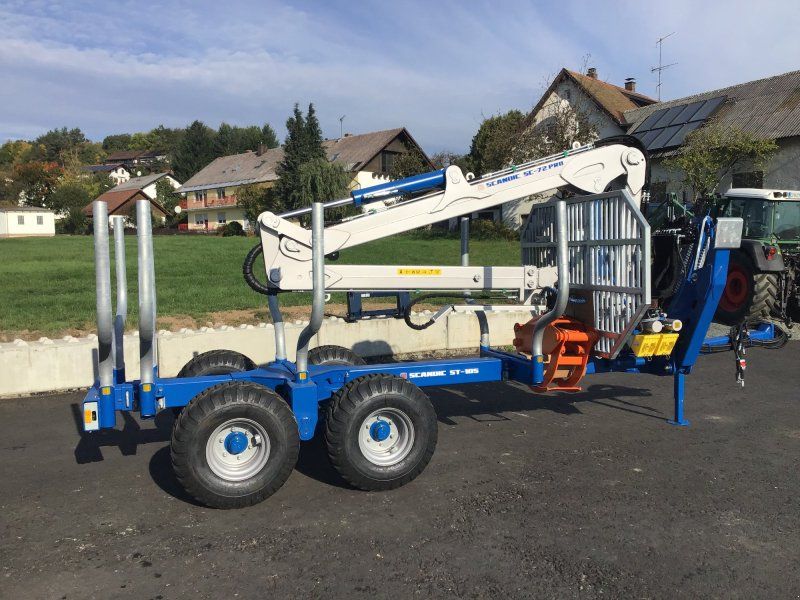 Scandic ST-10S Rückewagen 13t 7,9m Kran 850kg Hubkraft Druckluft