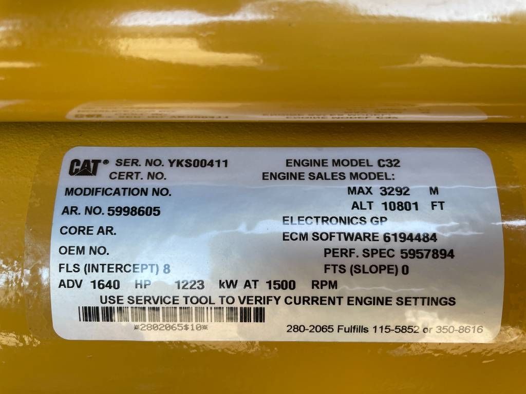 CAT DE1400GC - 1400 kVA Standby Generator - DPX-18227