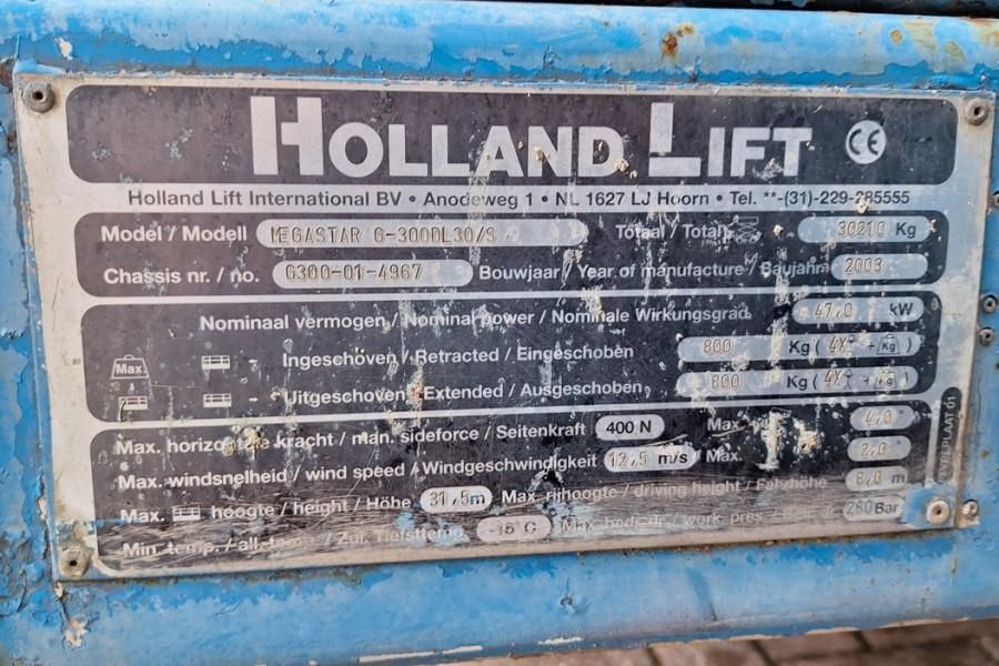 Holland Lift Megastar G-300DL30/S Diesel, 4x4x4 Drive, 33.5m Wo