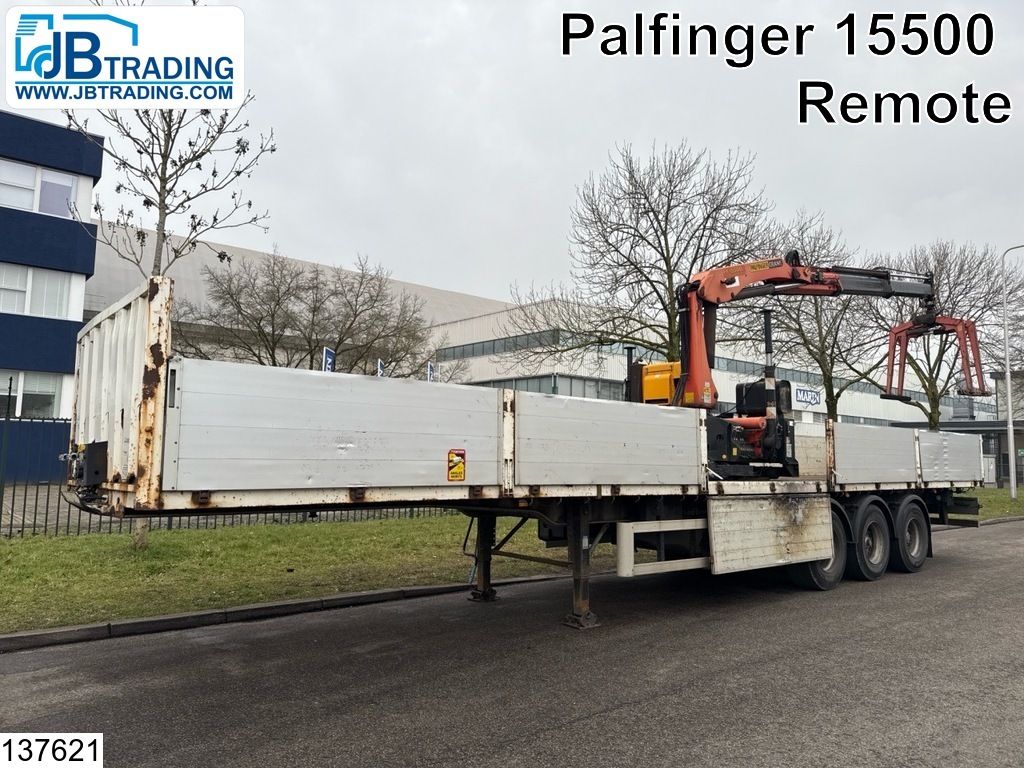 Lecitrailer open laadbak Palfinger PK15500, Remote