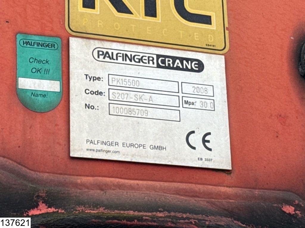 Lecitrailer open laadbak Palfinger PK15500, Remote