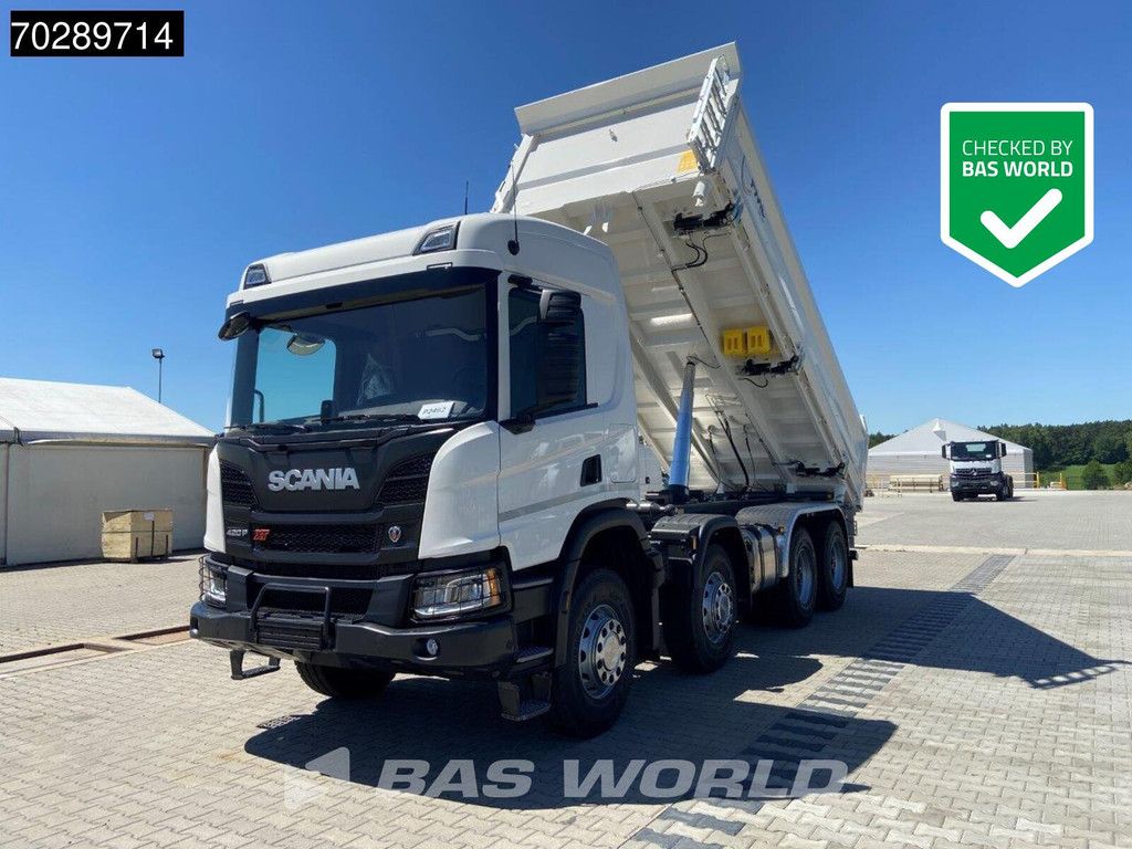Scania P420 8X4 NEW! 13,5m3 3-way tipper Hardox450 Steel Steelsuspension Euro 6