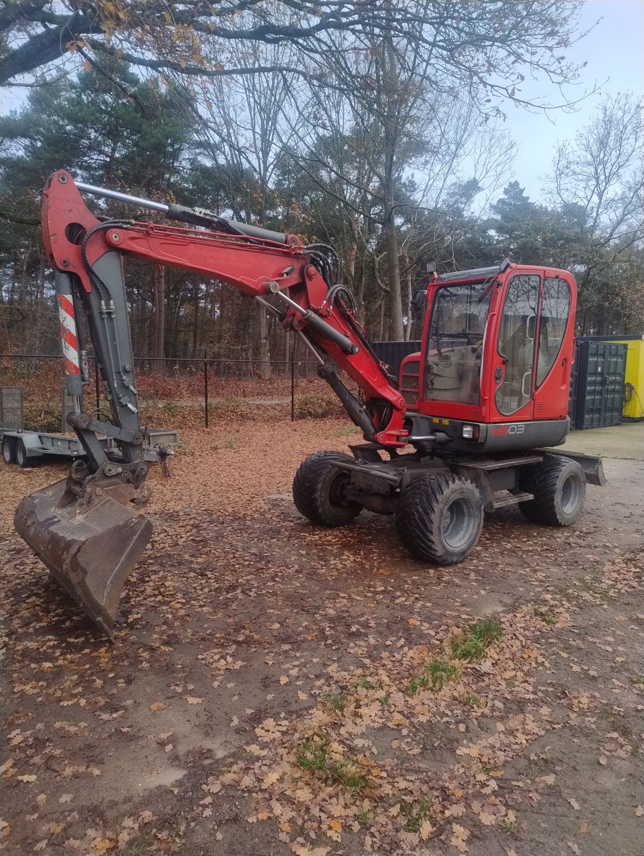 Wacker neuson 6503 mobile kraan minigraver kraan graafmachine