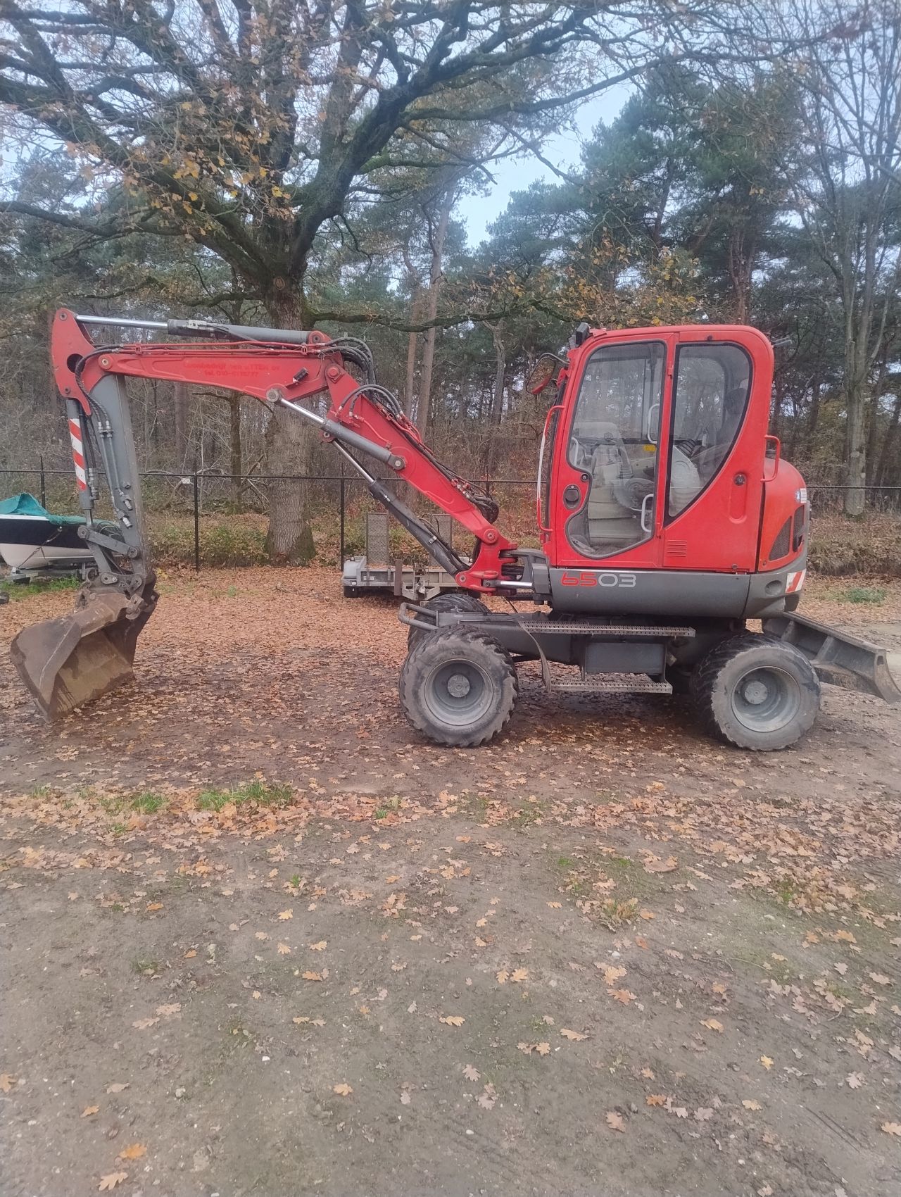 Wacker neuson 6503 mobile kraan minigraver kraan graafmachine