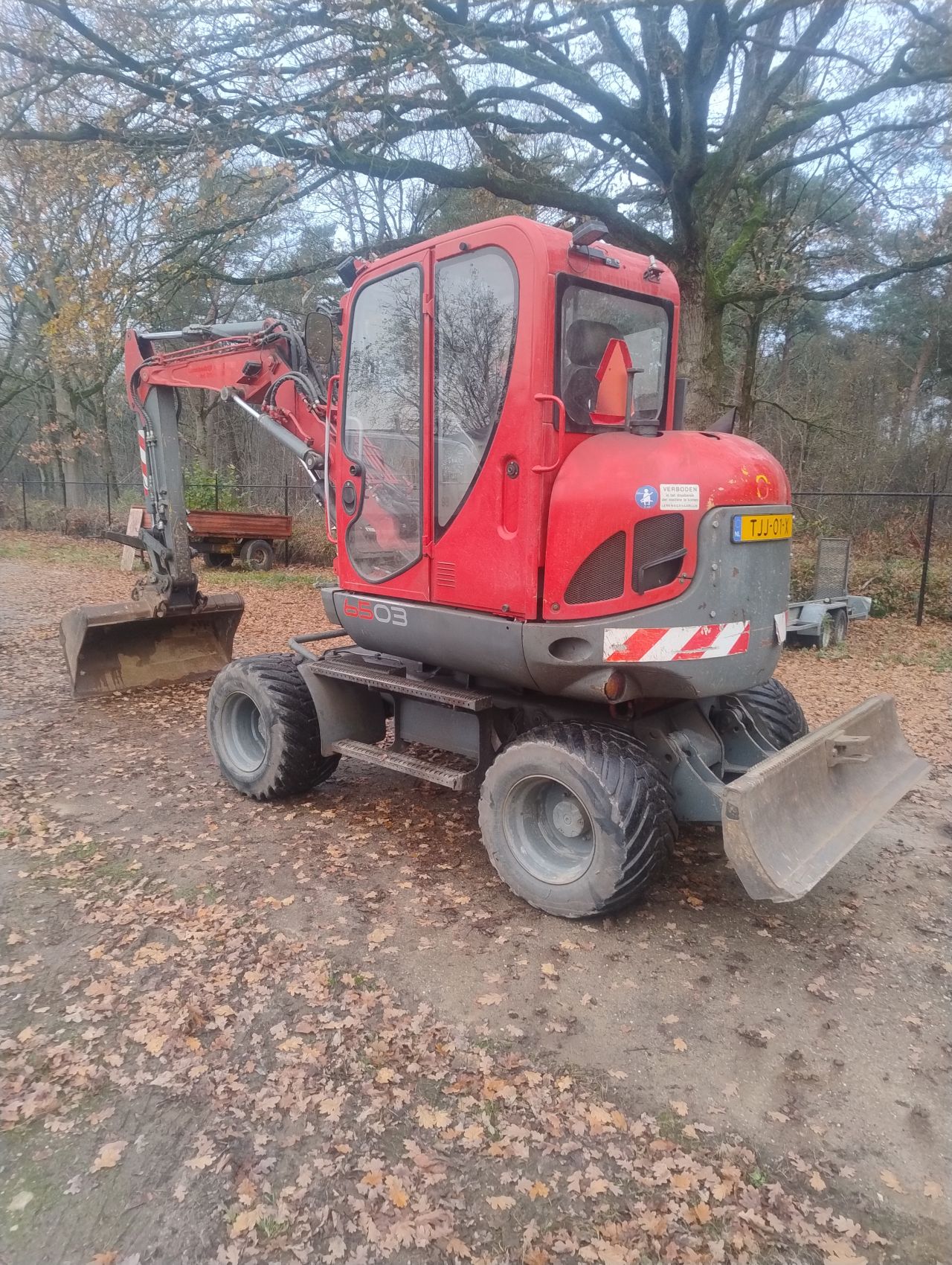 Wacker neuson 6503 mobile kraan minigraver kraan graafmachine