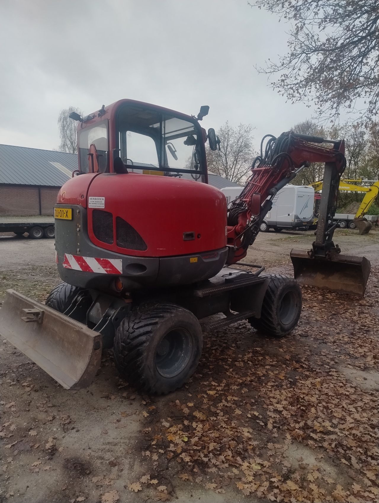 Wacker neuson 6503 mobile kraan minigraver kraan graafmachine