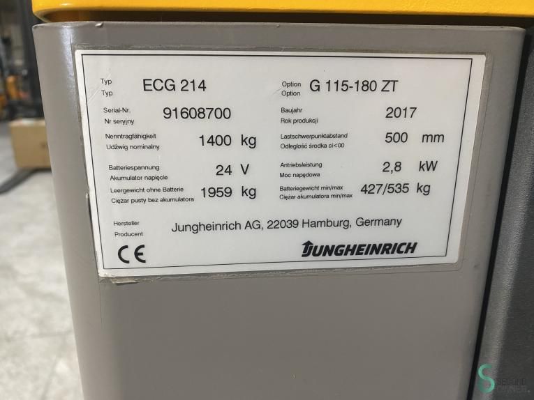 Stackers Electric Jungheinrich ECG214 2017