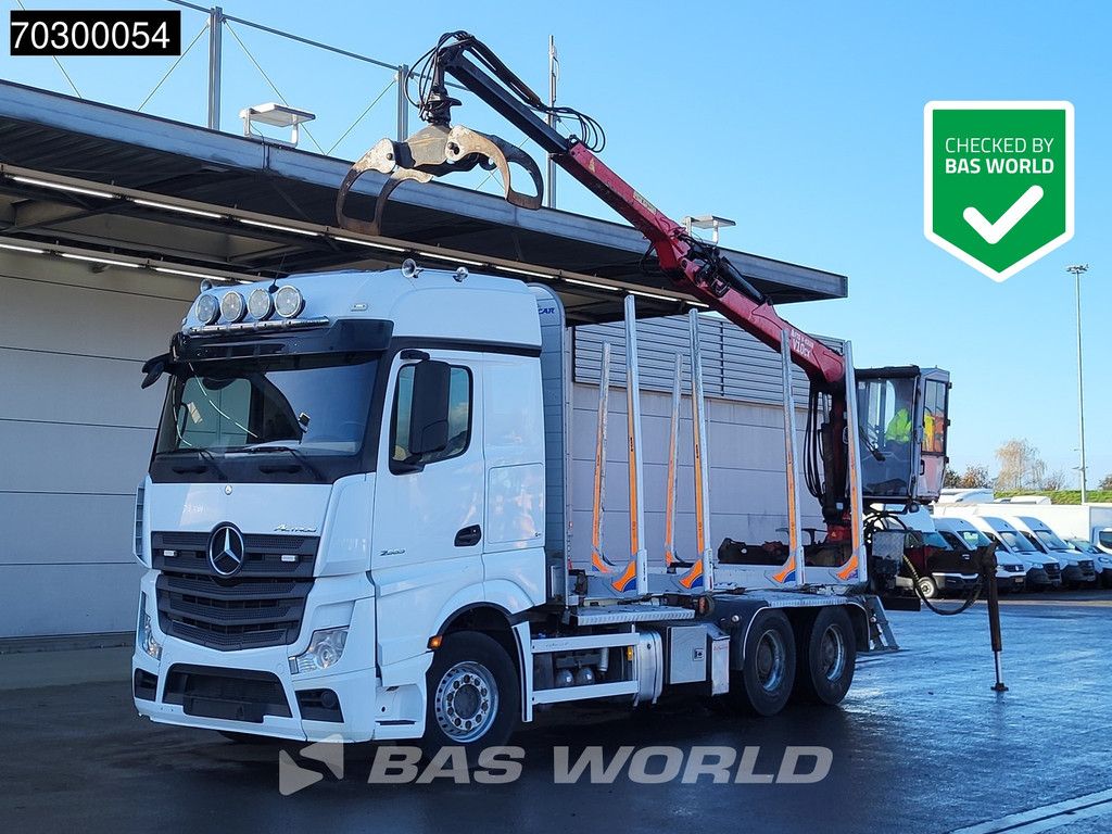 Mercedes Actros Actros 2663 6X4 Timber truck FTG V10CX.81 wood crane Big-Axle Automatic Euro 6