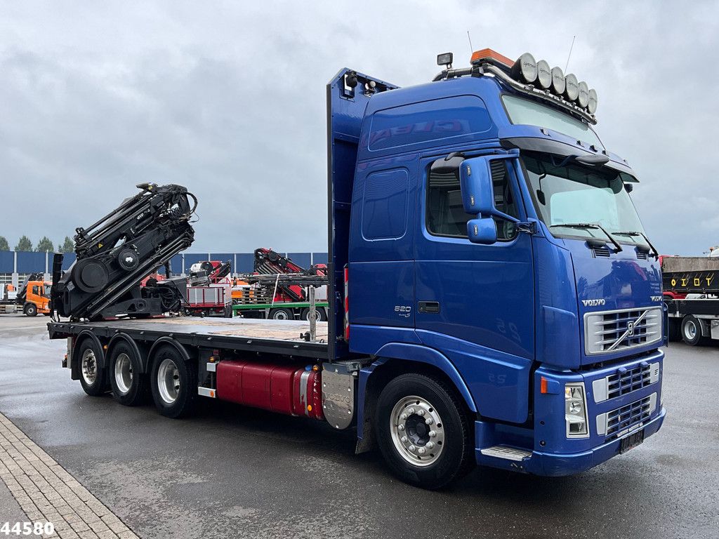 Volvo FH 520 8x4 Euro 5 Hiab 24 Tonmeter laadkraan + Fly-jib