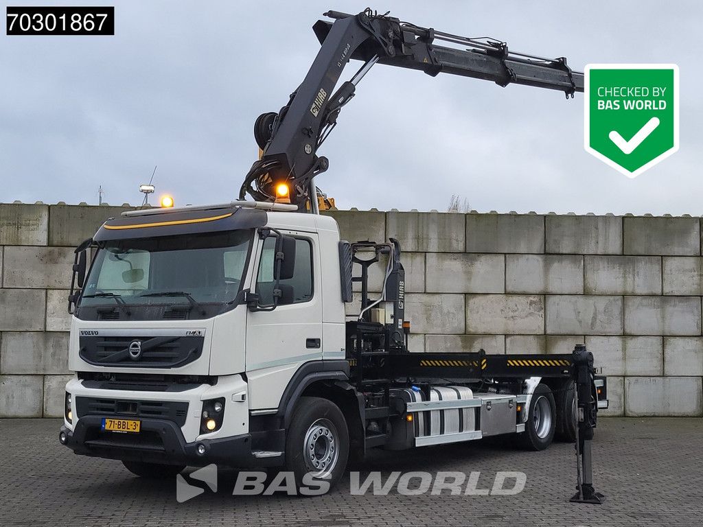 Volvo FMX FMX 370 6X2 HIAB 244 E P-3 Hipro Kran + XR21S56 containersystem Lift+steering