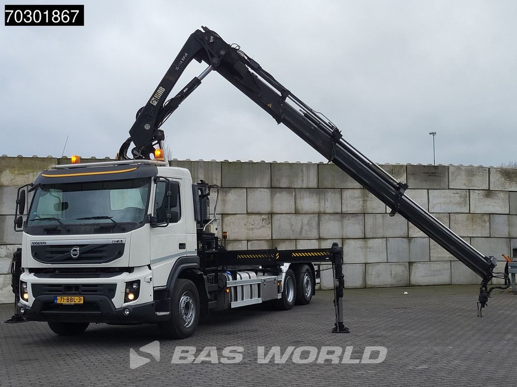 Volvo FMX FMX 370 6X2 HIAB 244 E P-3 Hipro Kran + XR21S56 containersystem Lift+steering