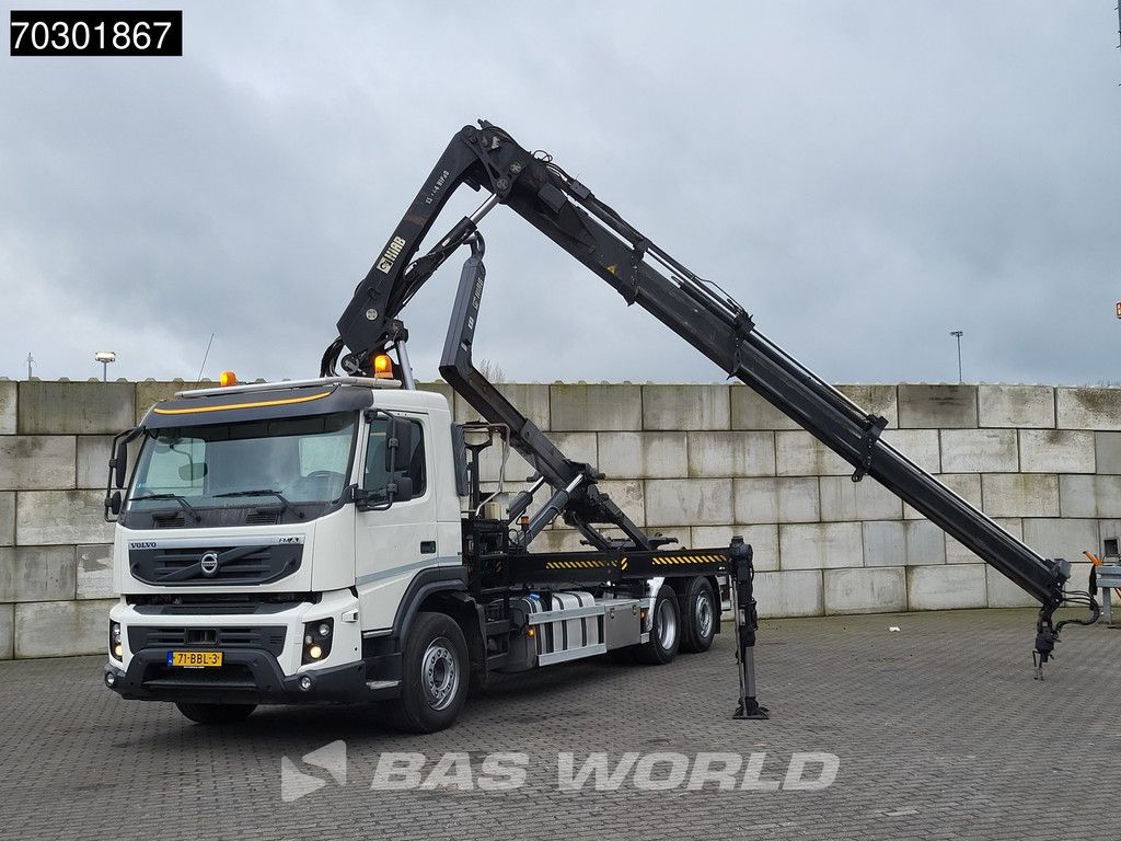 Volvo FMX FMX 370 6X2 HIAB 244 E P-3 Hipro Kran + XR21S56 containersystem Lift+steering