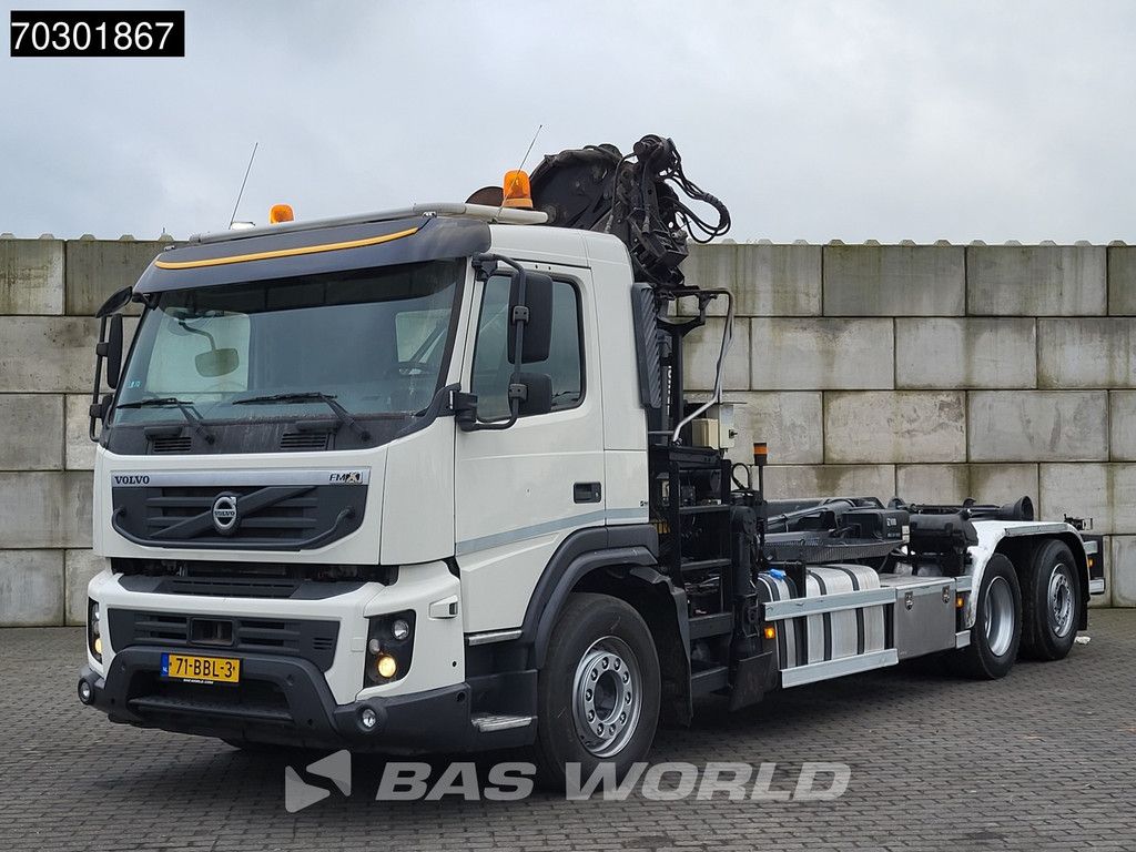 Volvo FMX FMX 370 6X2 HIAB 244 E P-3 Hipro Kran + XR21S56 containersystem Lift+steering