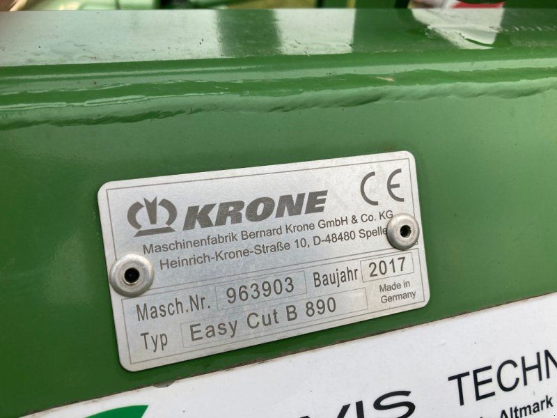 Krone Easy Cut B 890