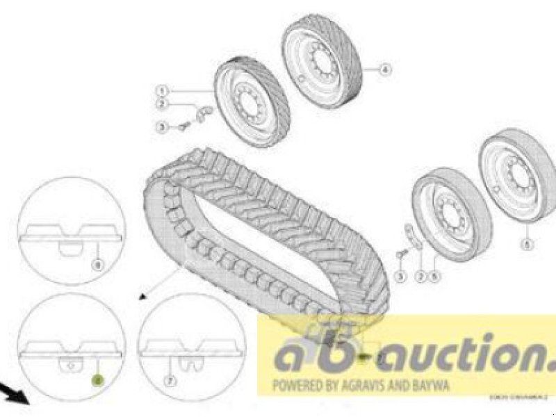 Claas 2x 00 1701 225 0 Gummilaufband