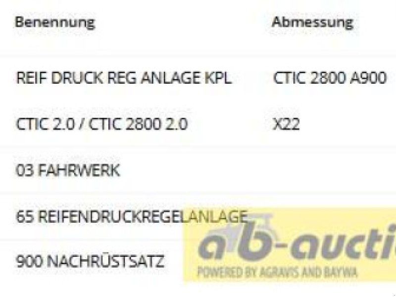 Claas CTIC 2800 Reifendr.Regelanlage