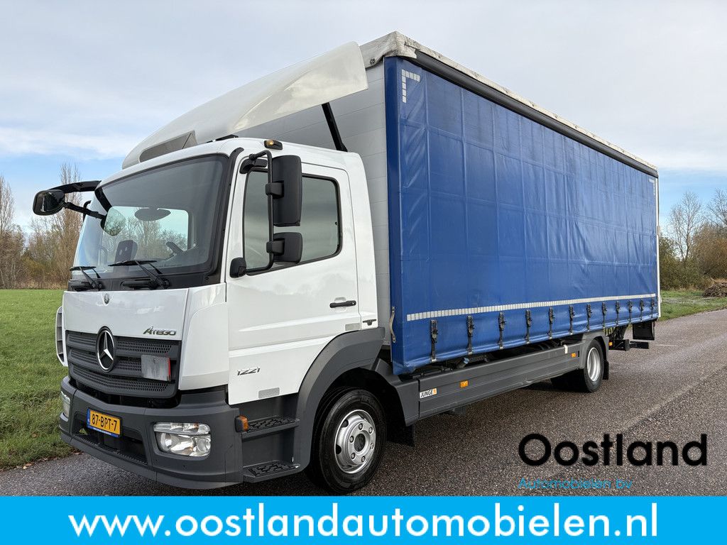 Mercedes-Benz Atego 1221 Euro6 BL Automaat / Airco / Cruise Control / 3 zits / Schuifzeilen / Schuifdak / Laadklep