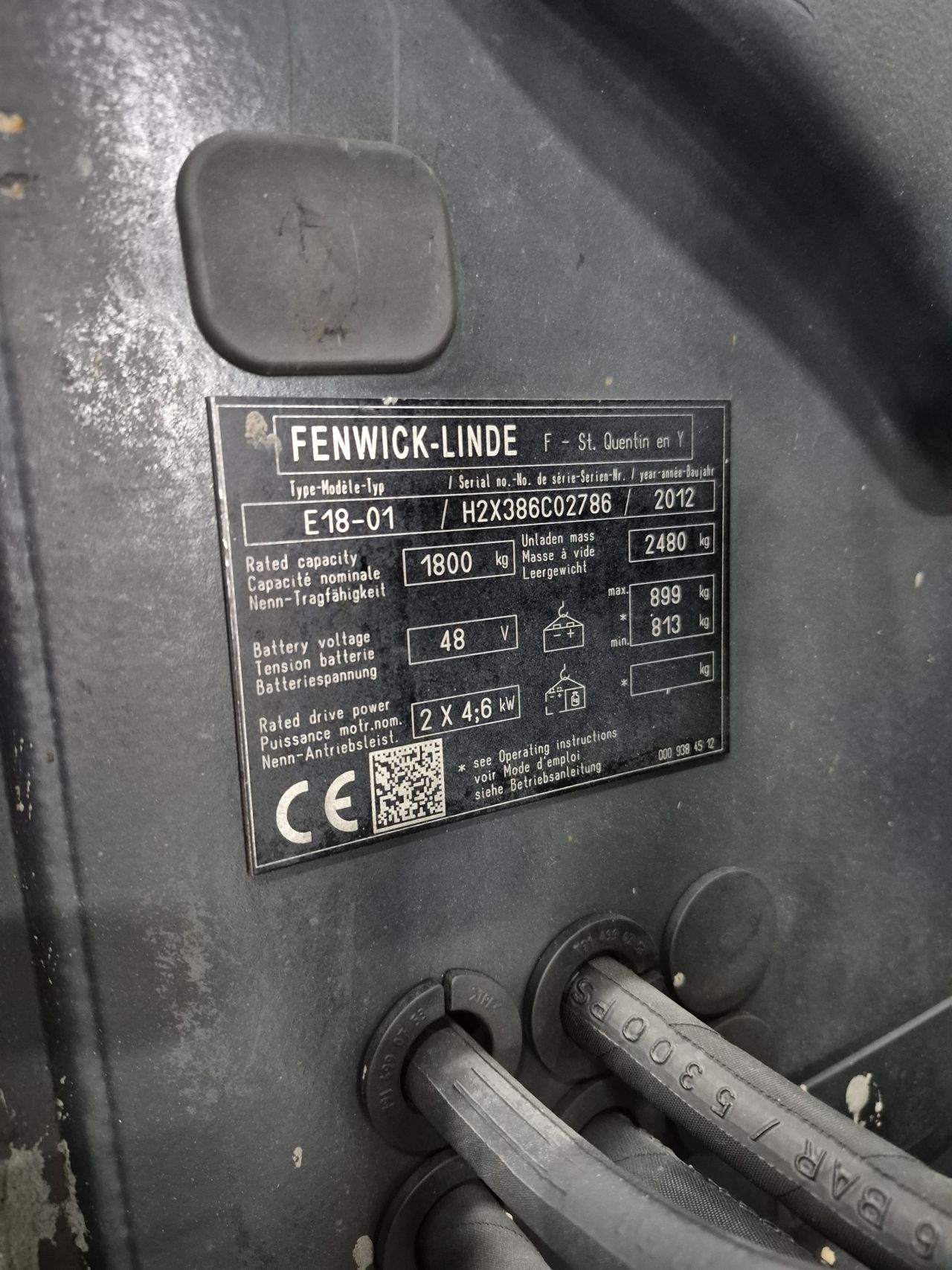 Linde E18-01 triplex sideshift 4.130 mm bj 2012 3832 uur