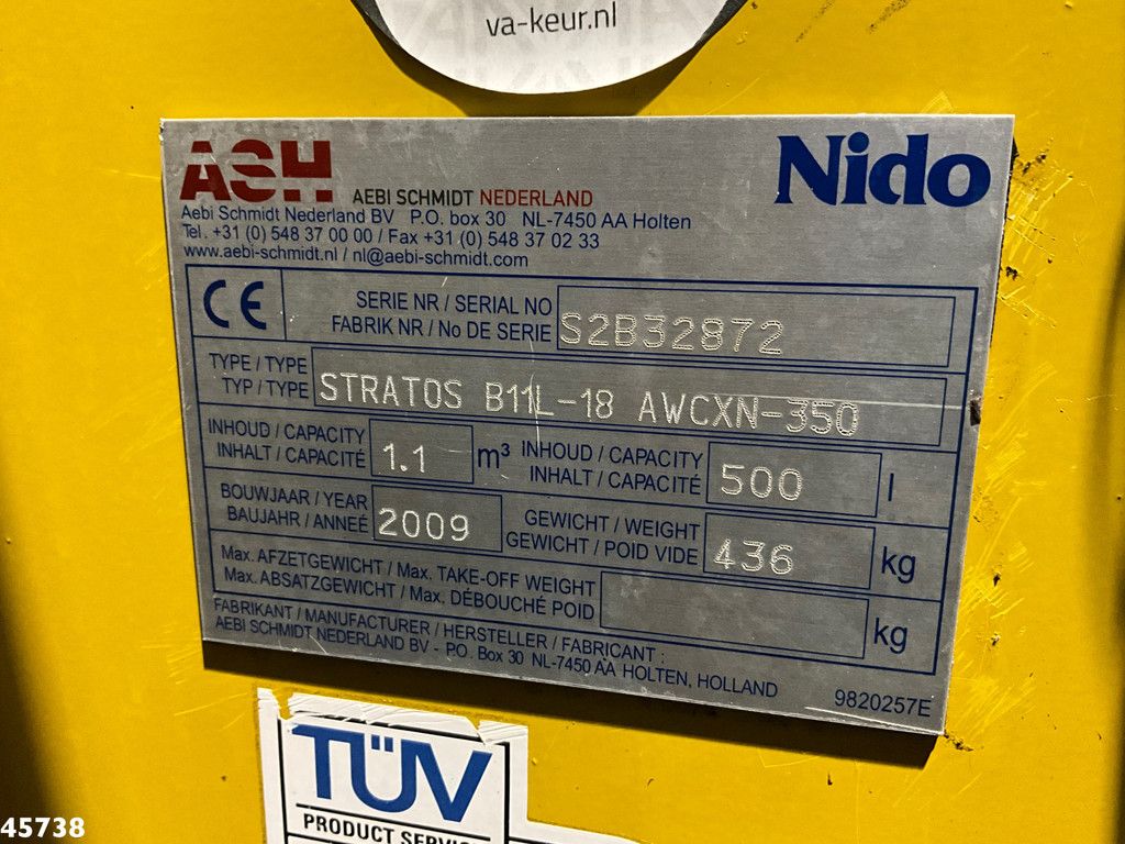 ESVE 2-assige aanhangwagen met Nido zoutstrooier