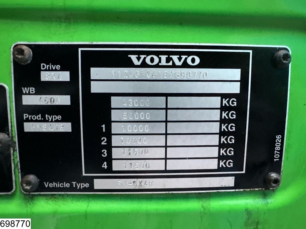 Volvo FMX 420 8x4, EURO 5, Hydraulic suspension