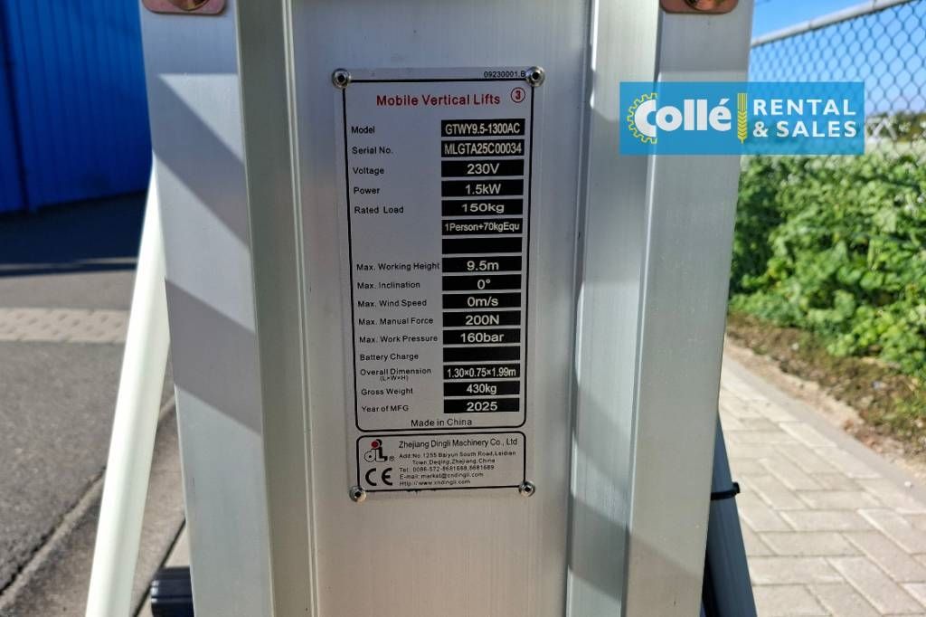 Dingli GTWY9.5-1300 | 2025