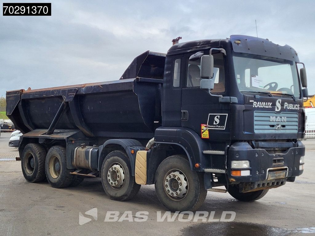MAN TGA 35.480 8X4 BROKEN ENGINE! 16m3 tipper Steel suspension Manual Retarder Euro 2