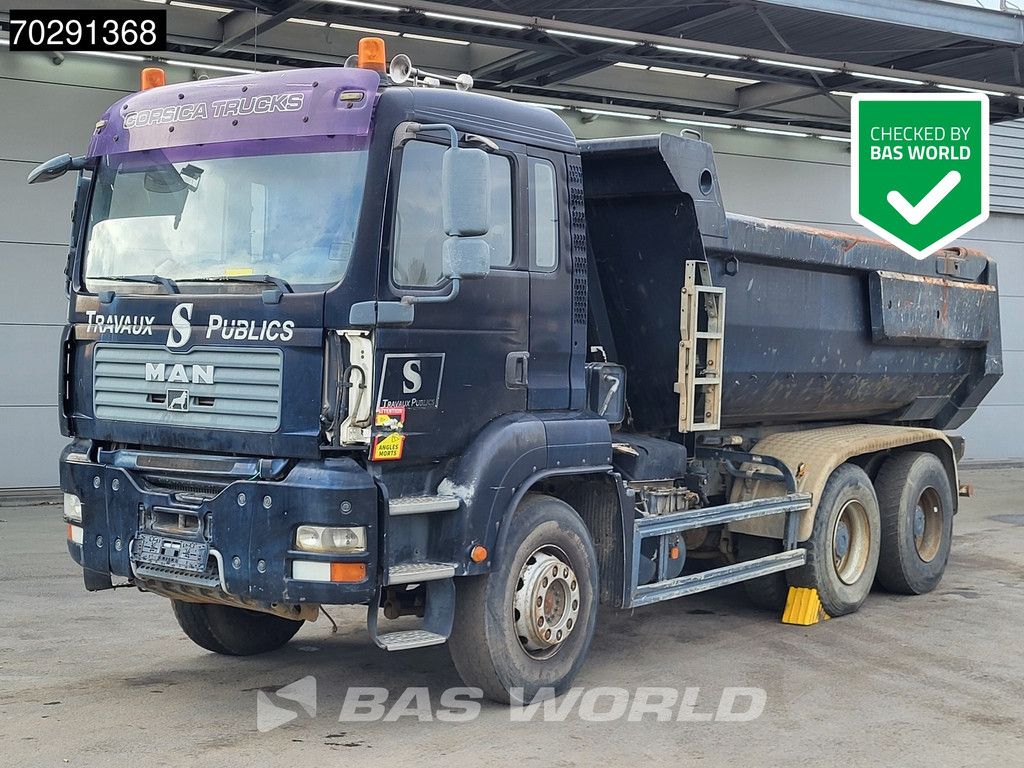 MAN TGA 33.360 6X4 BROKEN ENGINE 13m3 Meiller tipper Steel suspension Manual Euro 4