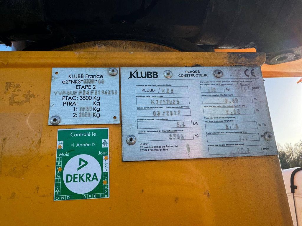 Autohoogwerker Nissan Cabstar Klubb K26 Diesel 2017