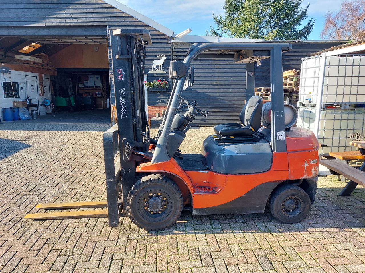 Toyota 7FGF25 triplex sideshift vorkenspreider