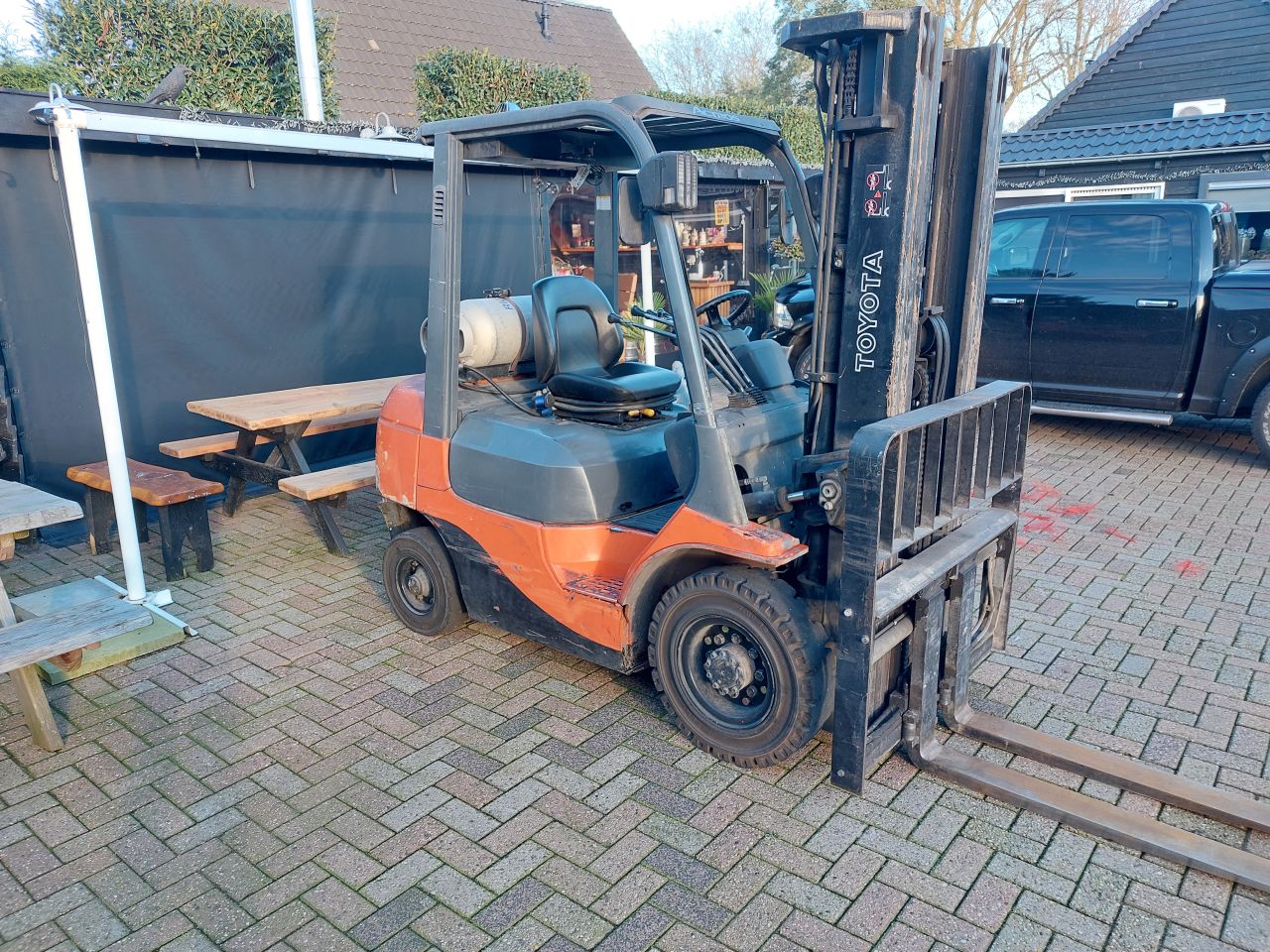 Toyota 7FGF25 triplex sideshift vorkenspreider