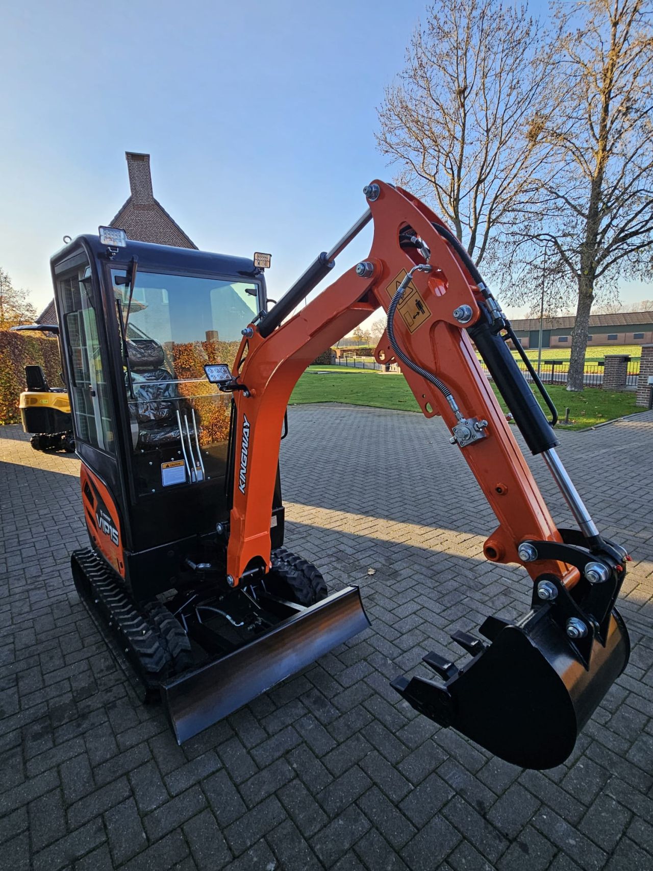 Minibagger Kingway VIP15, Joysticks, Knickmatick, Lieferung