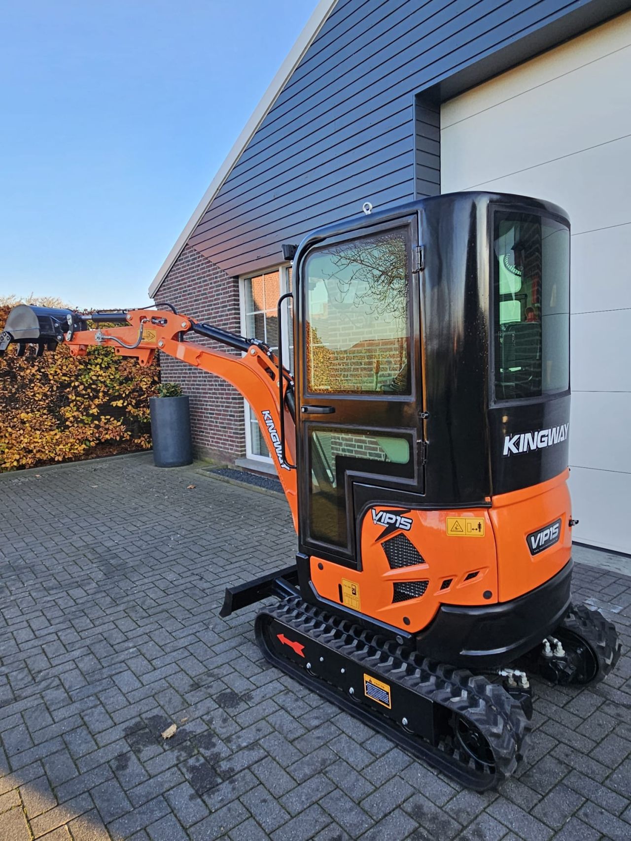 Minibagger Kingway VIP15, Joysticks, Knickmatick, Lieferung