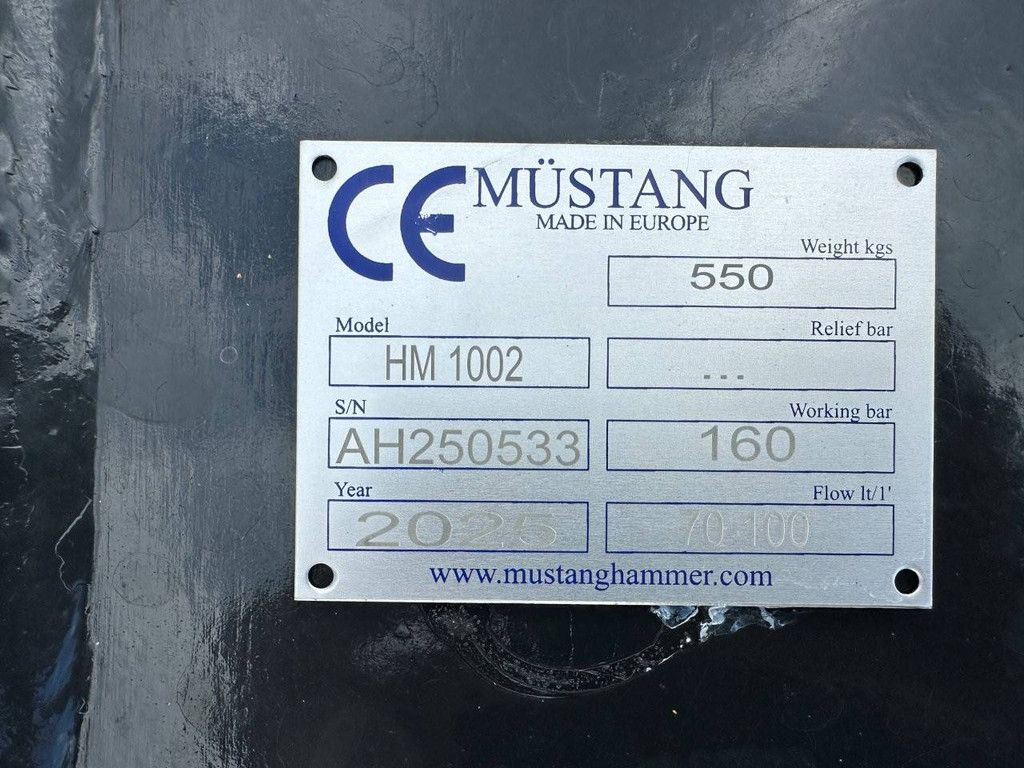 Hydraulikhammer Mustang HM 1002 2025 Neu