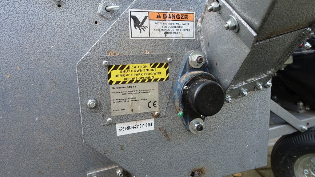 Jansen Jansen GTS-13, tuin- en groenafval hakselaar, versnipperaar, 15 PK