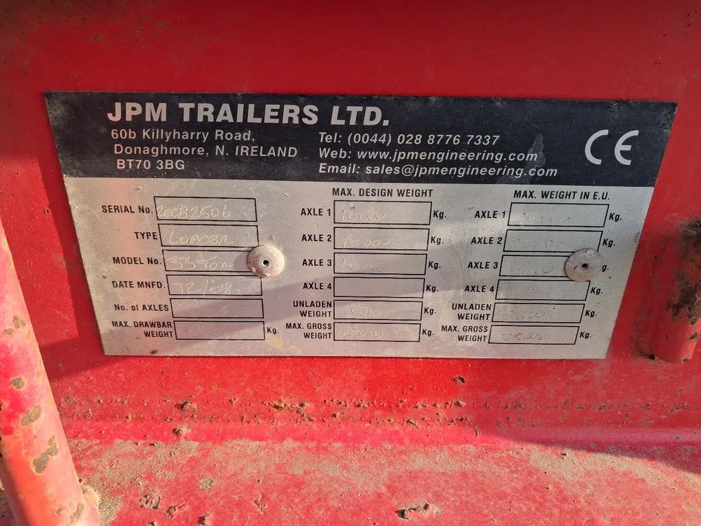 JPM TRAILERS JPM oprijwagen/dieplader 28 ton