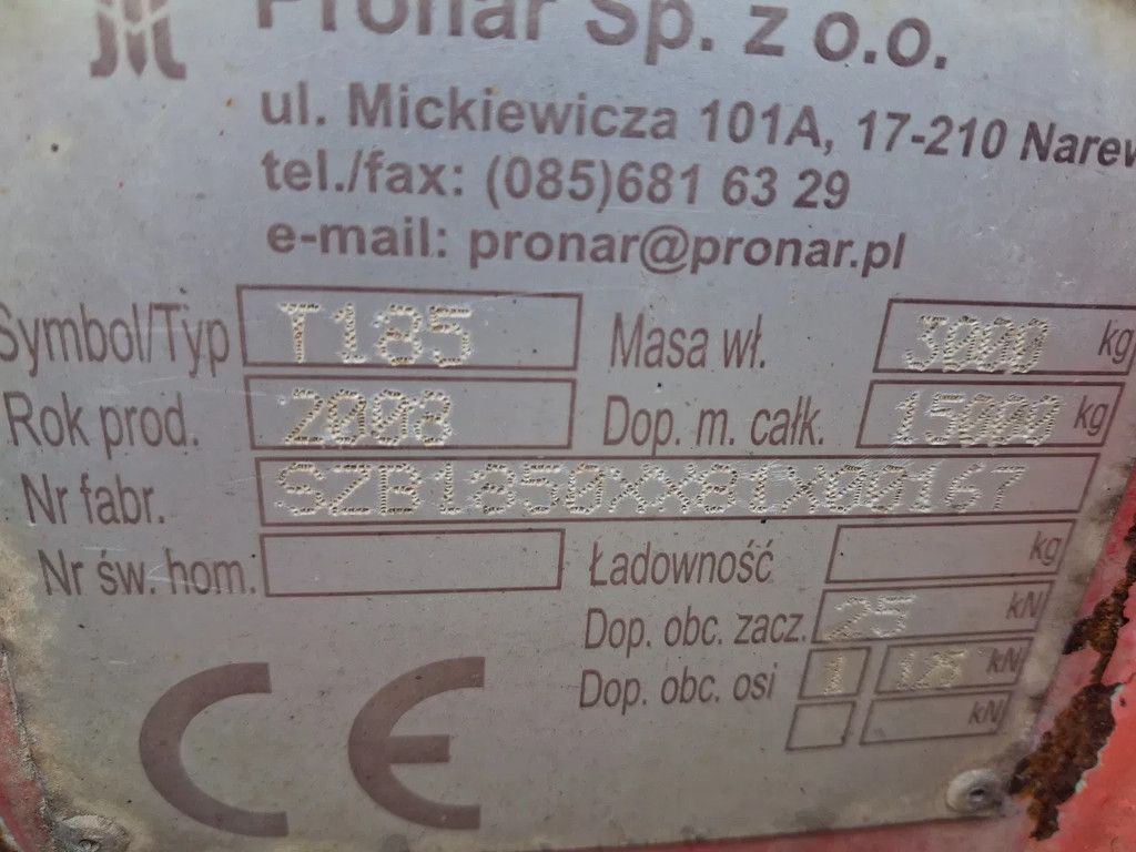 Pronar T185 haakarm/kipper