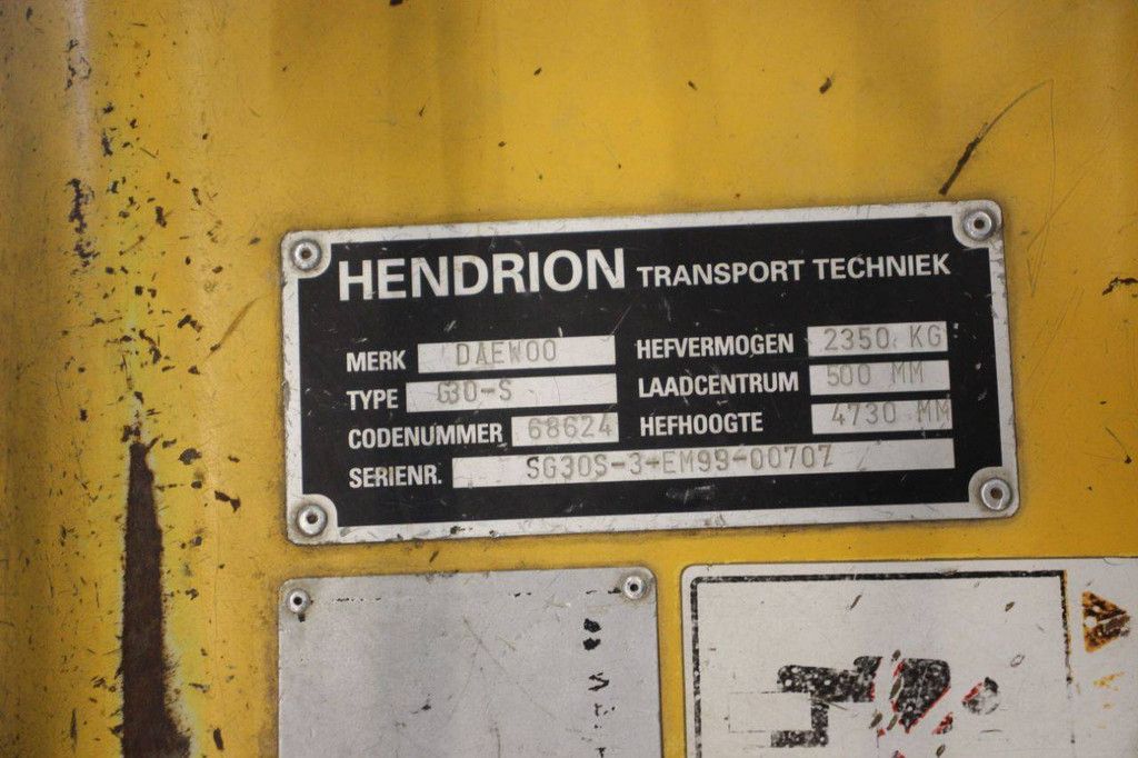 Heftruck Daewoo G30-S LPG 2350kg 4.73m 1998