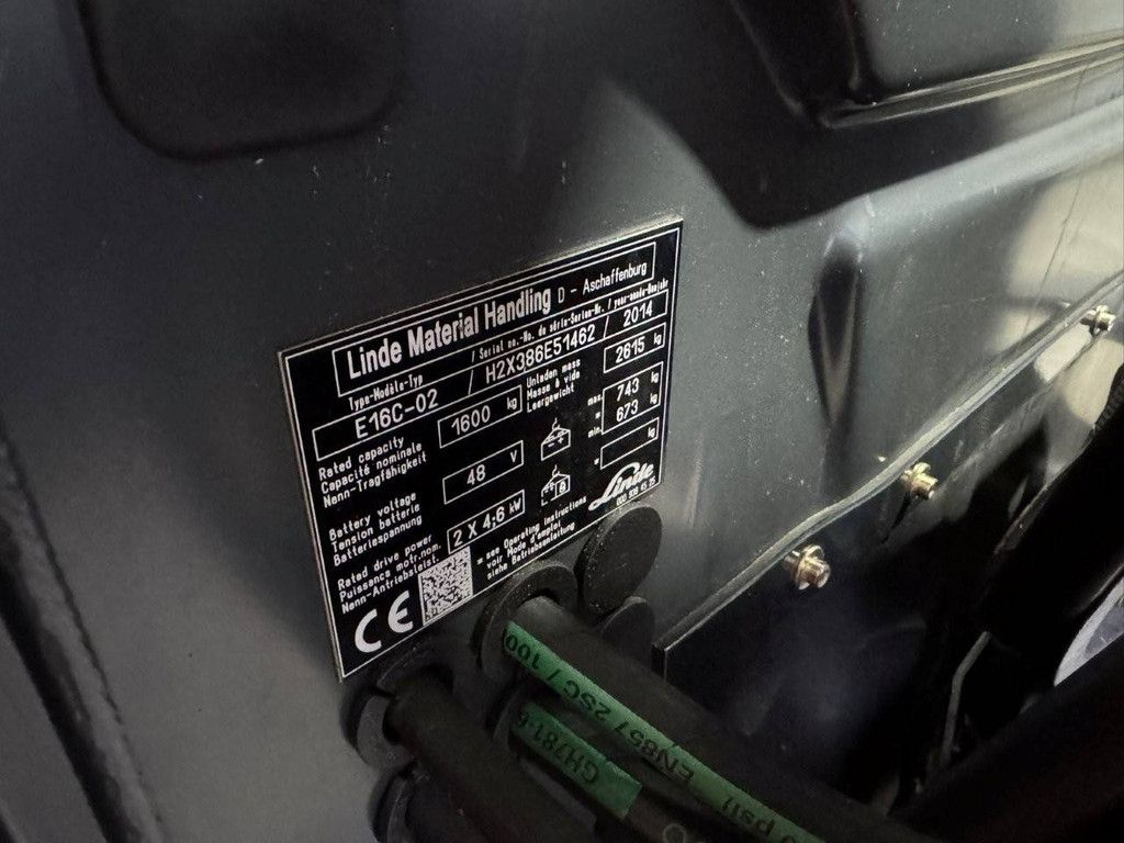 Forklift Linde E16C-02 Electric 1600kg 2014