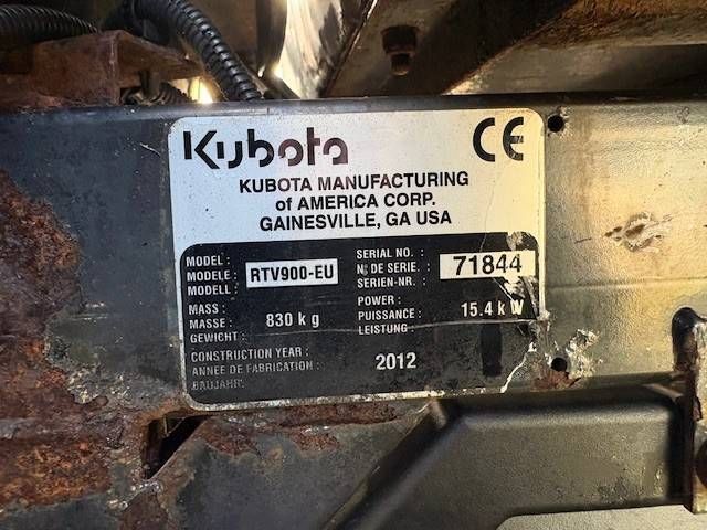 Gator Kubota RTV900-EU Diesel 15,4 kW 2012