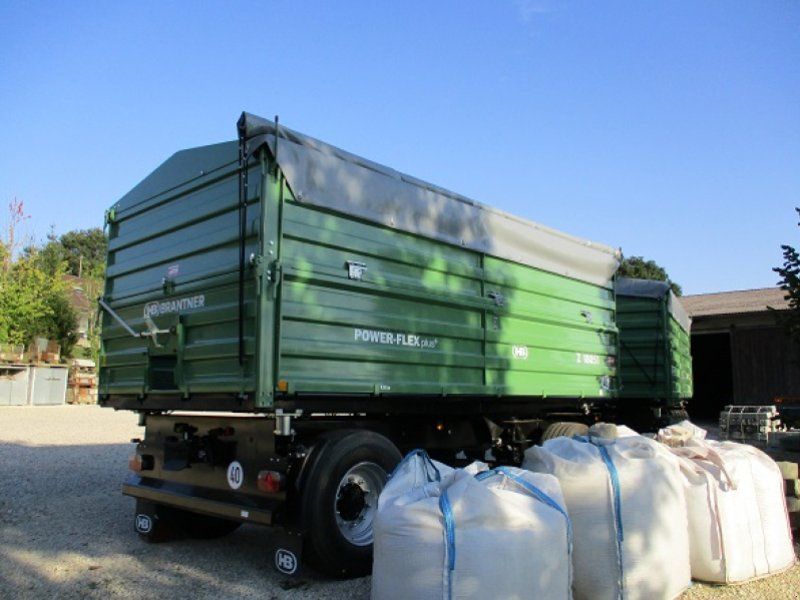 Brantner 2 x 18 t Öl 3 Seiten Kipper BPW-Achsen, Reifen