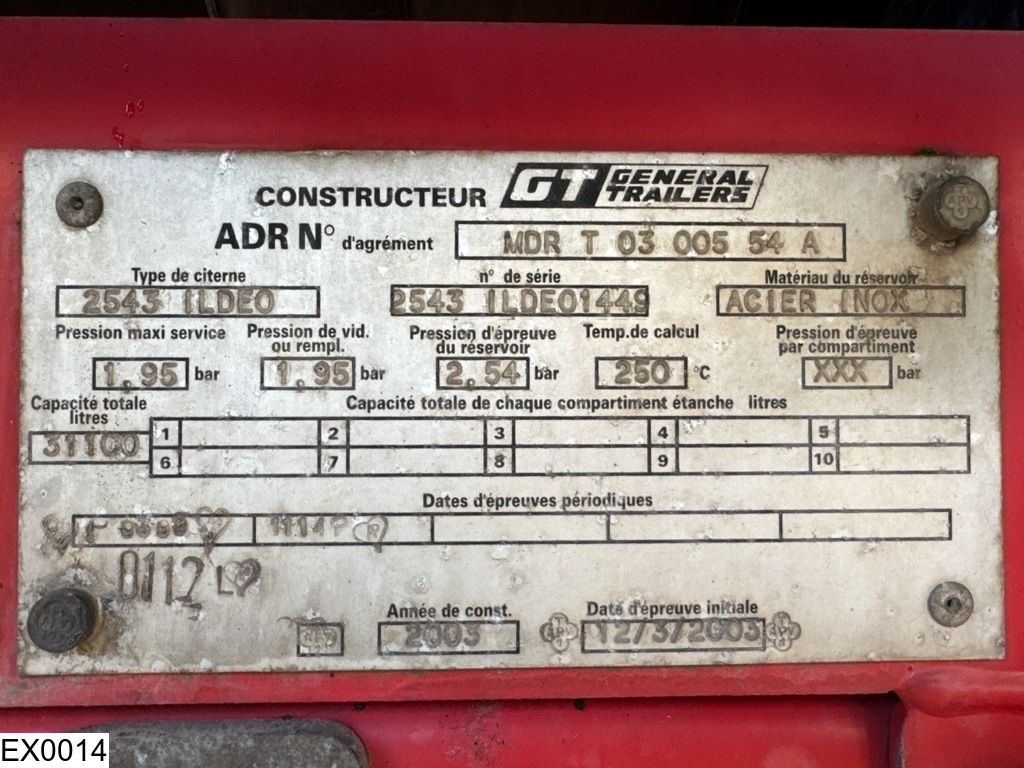 General Trailers Bitum 31.100 Liter, 1 Comp