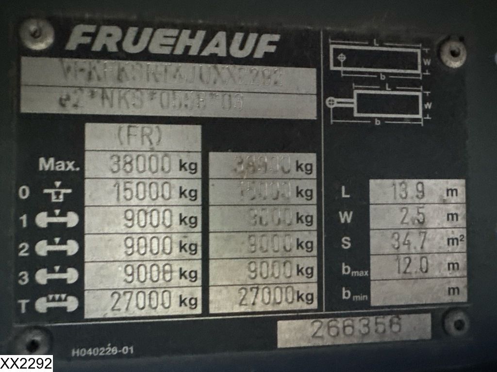 Fruehauf Tautliner Dhollandia