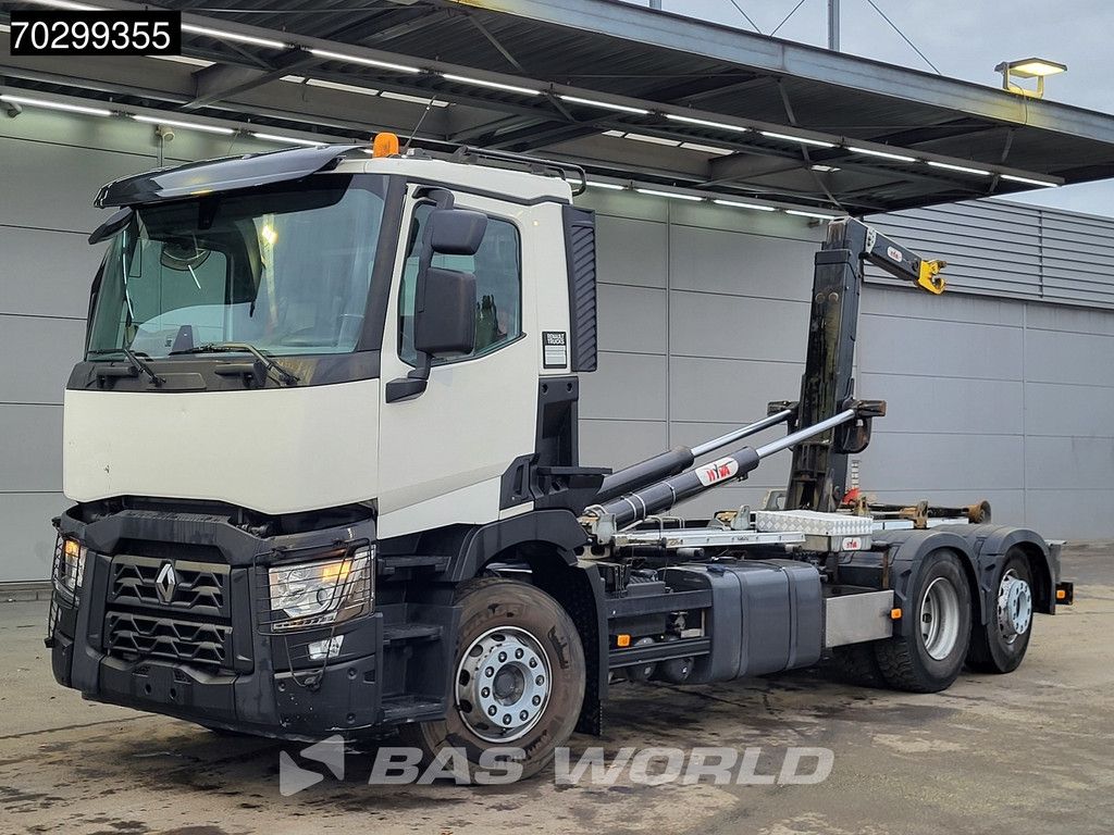 Renault C 460 6X2 20 tons Hyva 20-57-S containersystem Lift+steering Axle Automatic LED