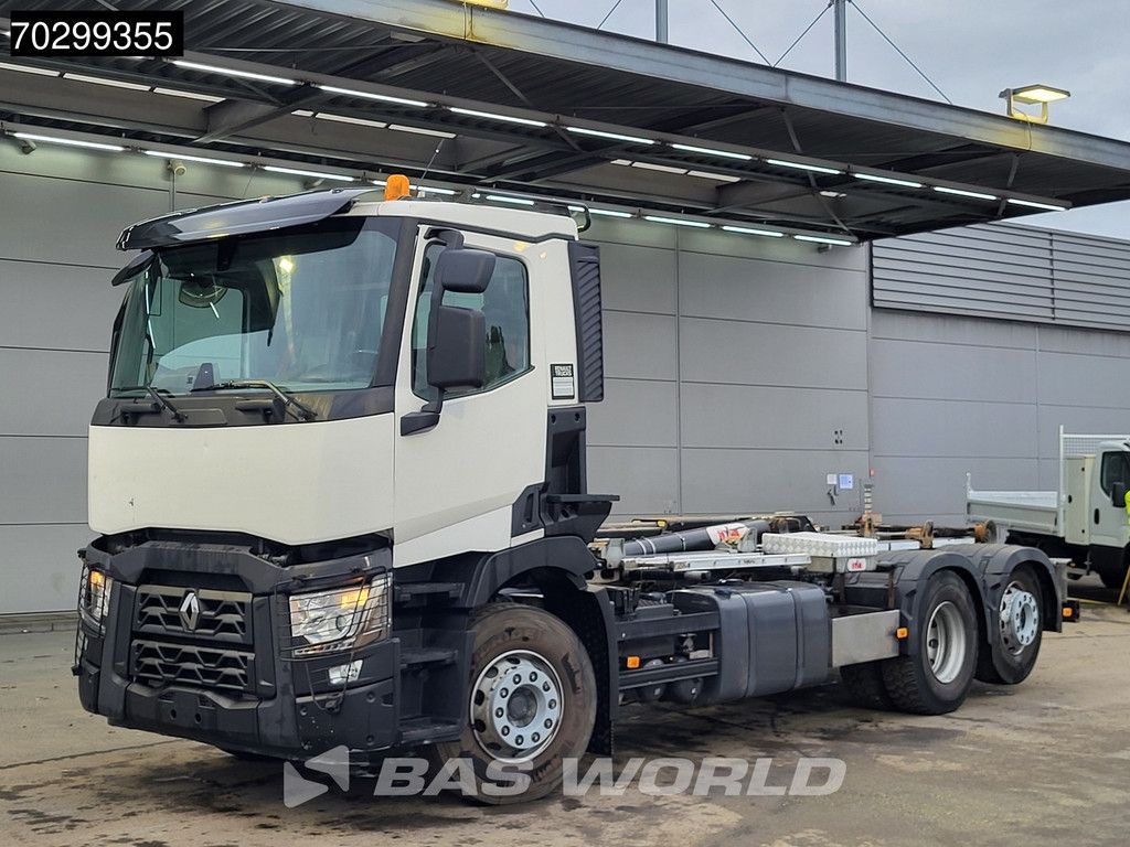 Renault C 460 6X2 20 tons Hyva 20-57-S containersystem Lift+steering Axle Automatic LED