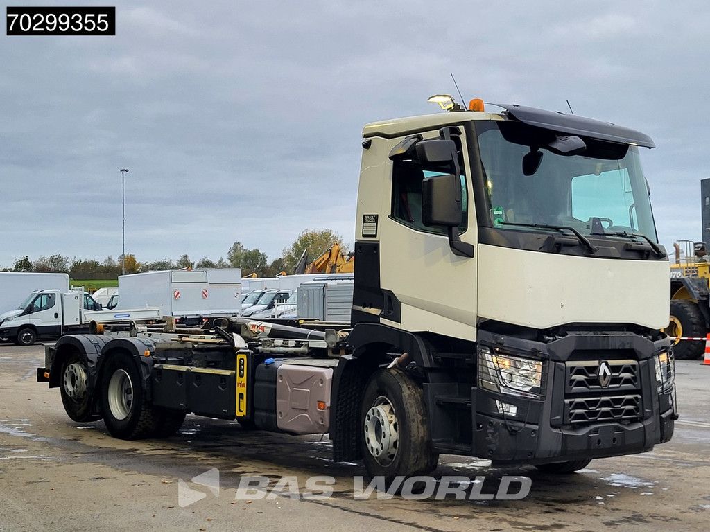 Renault C 460 6X2 20 tons Hyva 20-57-S containersystem Lift+steering Axle Automatic LED