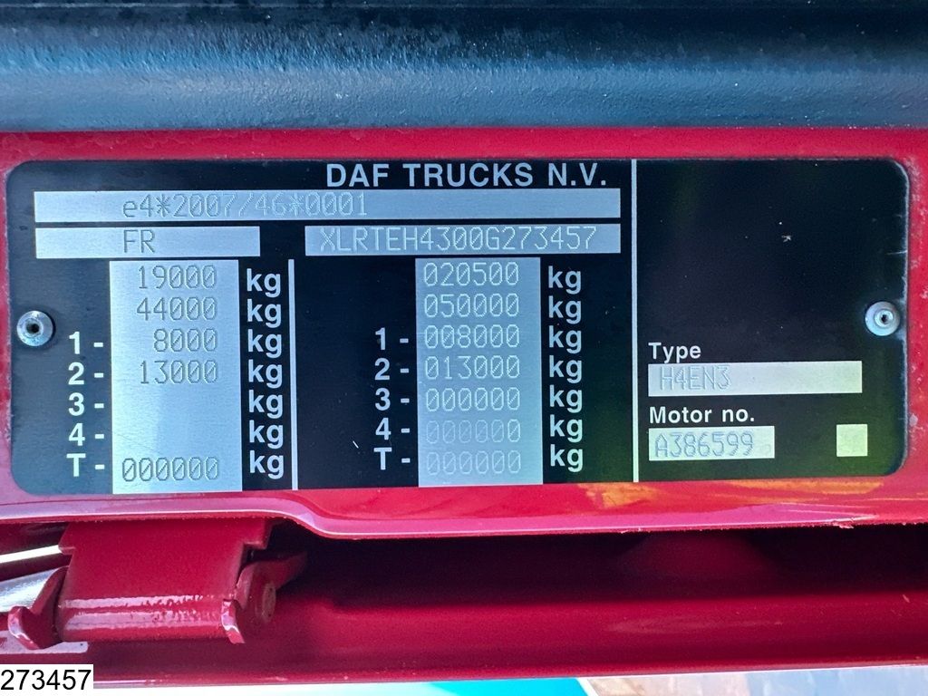 DAF XF 480 EURO 6, Retarder, PTO