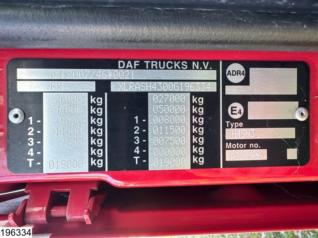 DAF XF 480 6x2, EURO 6, Combi, Dhollandia, 110 m3